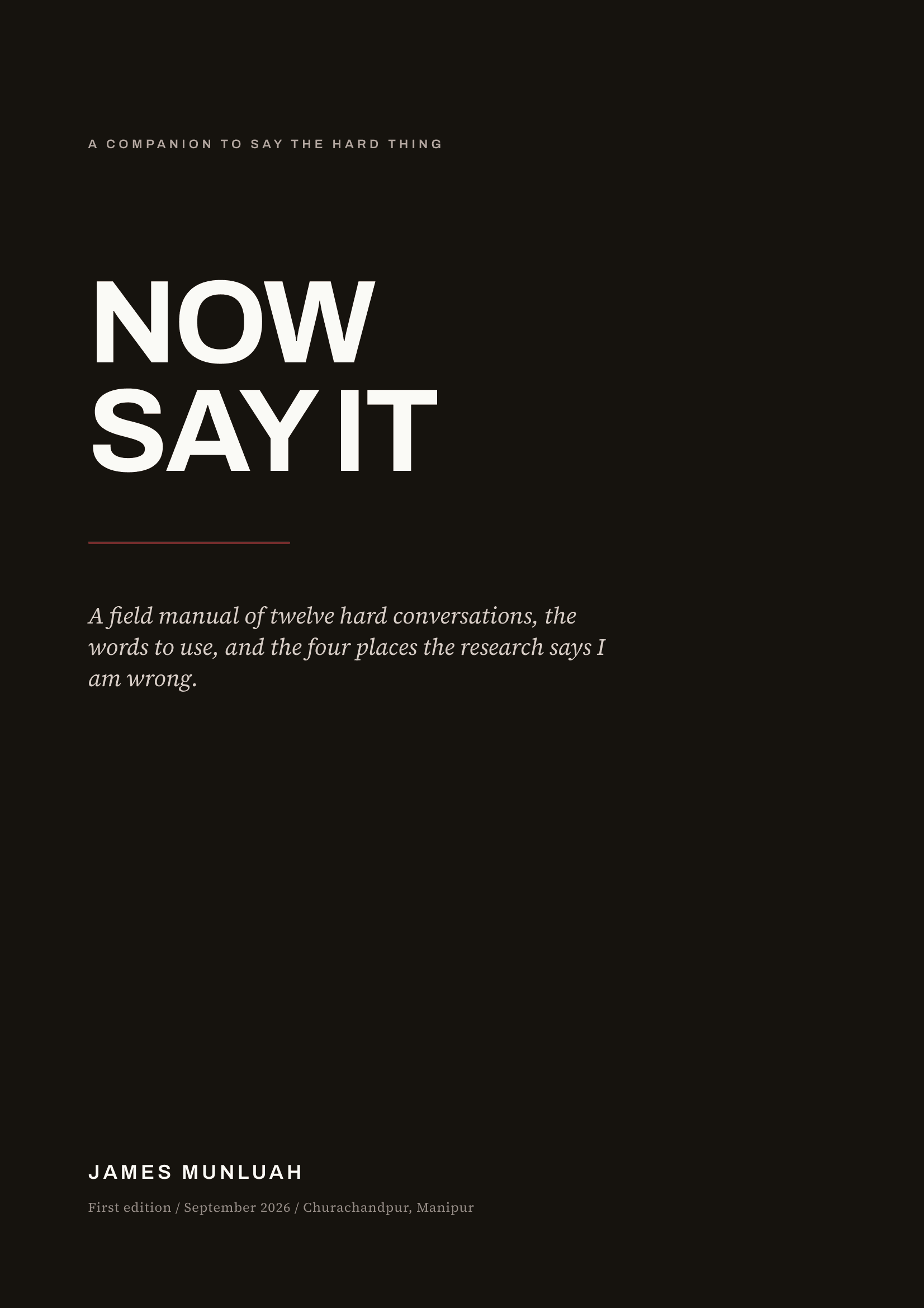 Now Say It cover