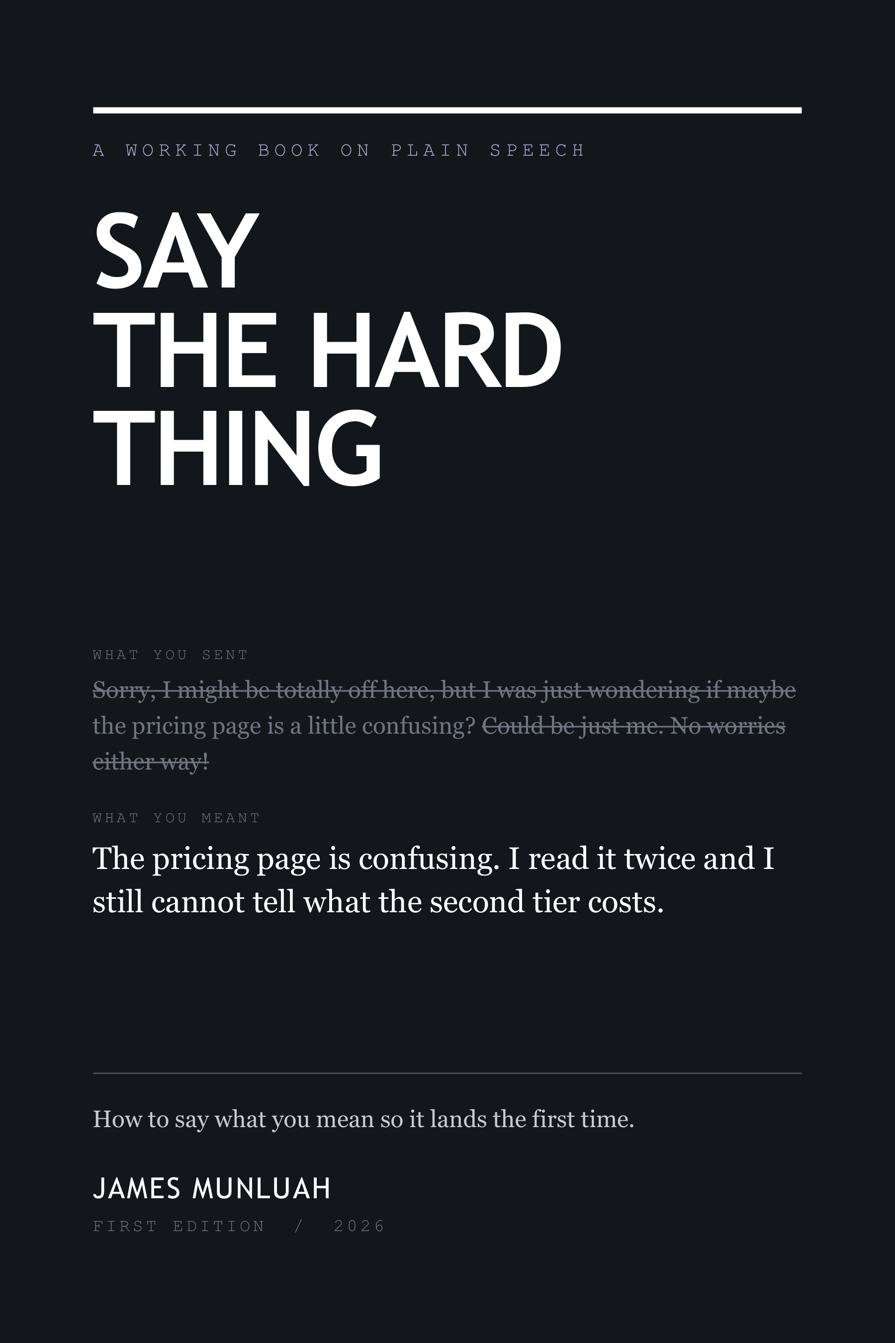 Say the Hard Thing cover